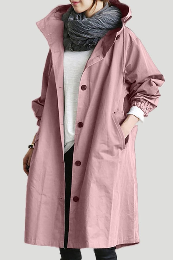 Giacca Antivento Oversize da Donna con Cappuccio