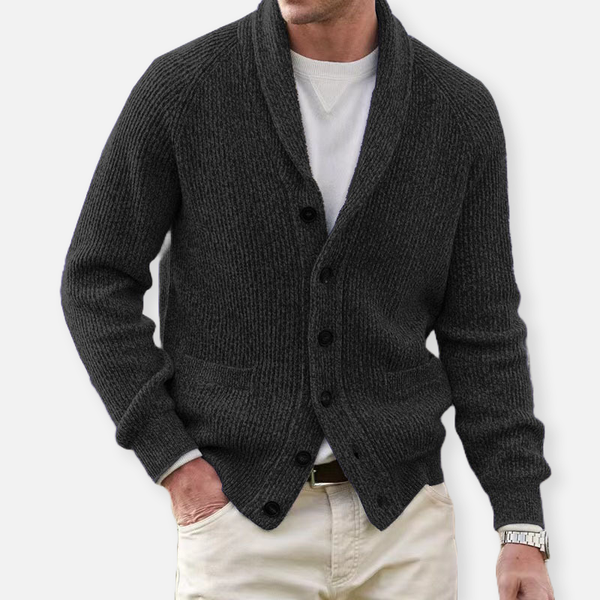 Cardigan elegante con motivo a trama