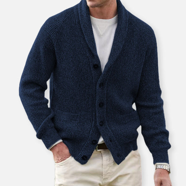 Cardigan elegante con motivo a trama