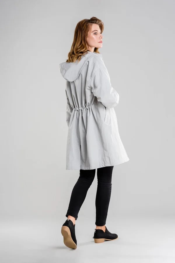 Giacca Antivento Oversize da Donna con Cappuccio