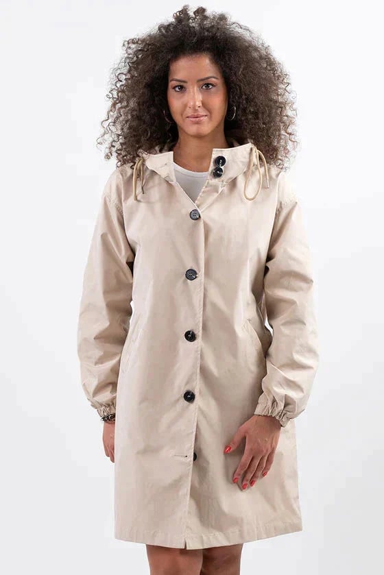 Giacca Antivento Oversize da Donna con Cappuccio