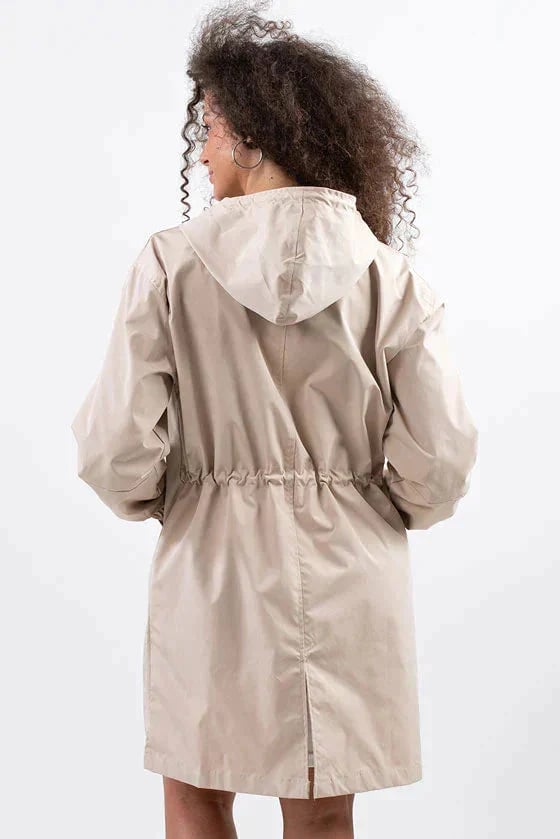 Giacca Antivento Oversize da Donna con Cappuccio