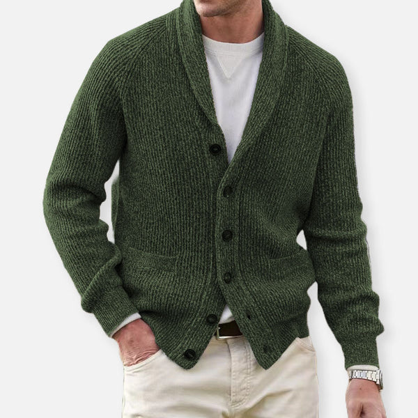 Cardigan elegante con motivo a trama