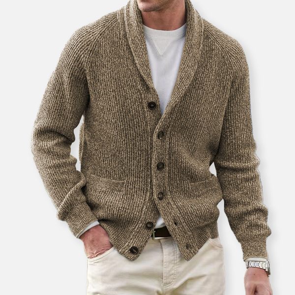 Cardigan elegante con motivo a trama